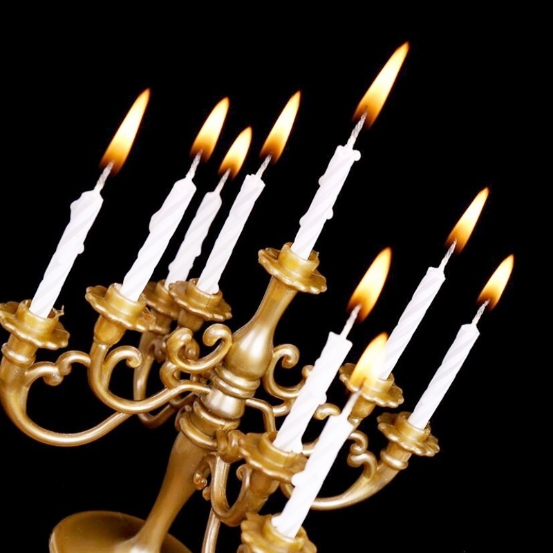 Holiday Candle Set - ชุดเทียนและเชิงเทียน 9 ชิ้น/ชุด ปี 2026 สำหรับตกแต่งเค้กวันเกิด