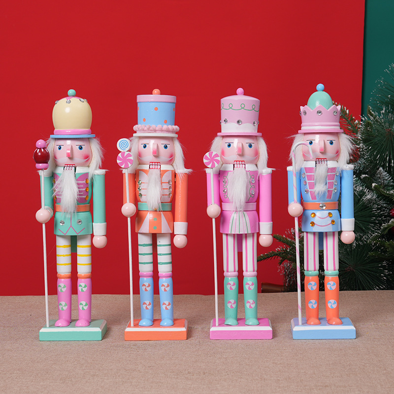 Nutcracker Figurine - ตุ๊กตาทหารนัทแครกเกอร์ขนาด 30 ซม. ของตกแต่งโต๊ะทำงาน ของตกแต่งบ้าน ของขวัญคริสต์มาส
