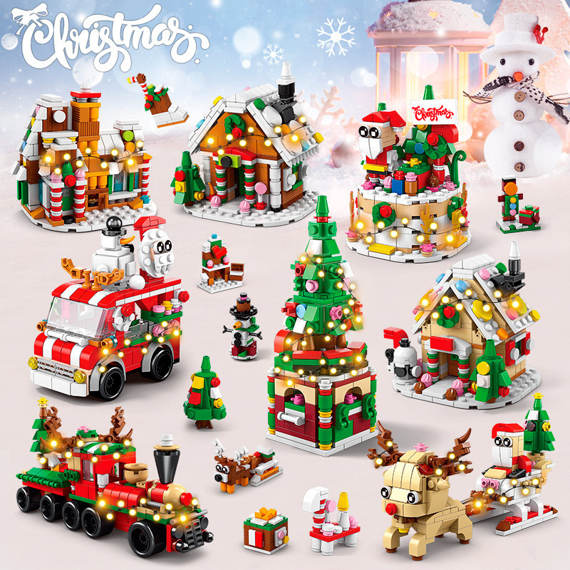 Lego Set Creator - ชุดตัวต่อสร้างสรรค์ หมู่บ้านฤดูหนาว ซานตาคลอส บ้านขนมปังขิง รถไฟคริสต์มาส รถเลื่อนกวางเรนเดียร์