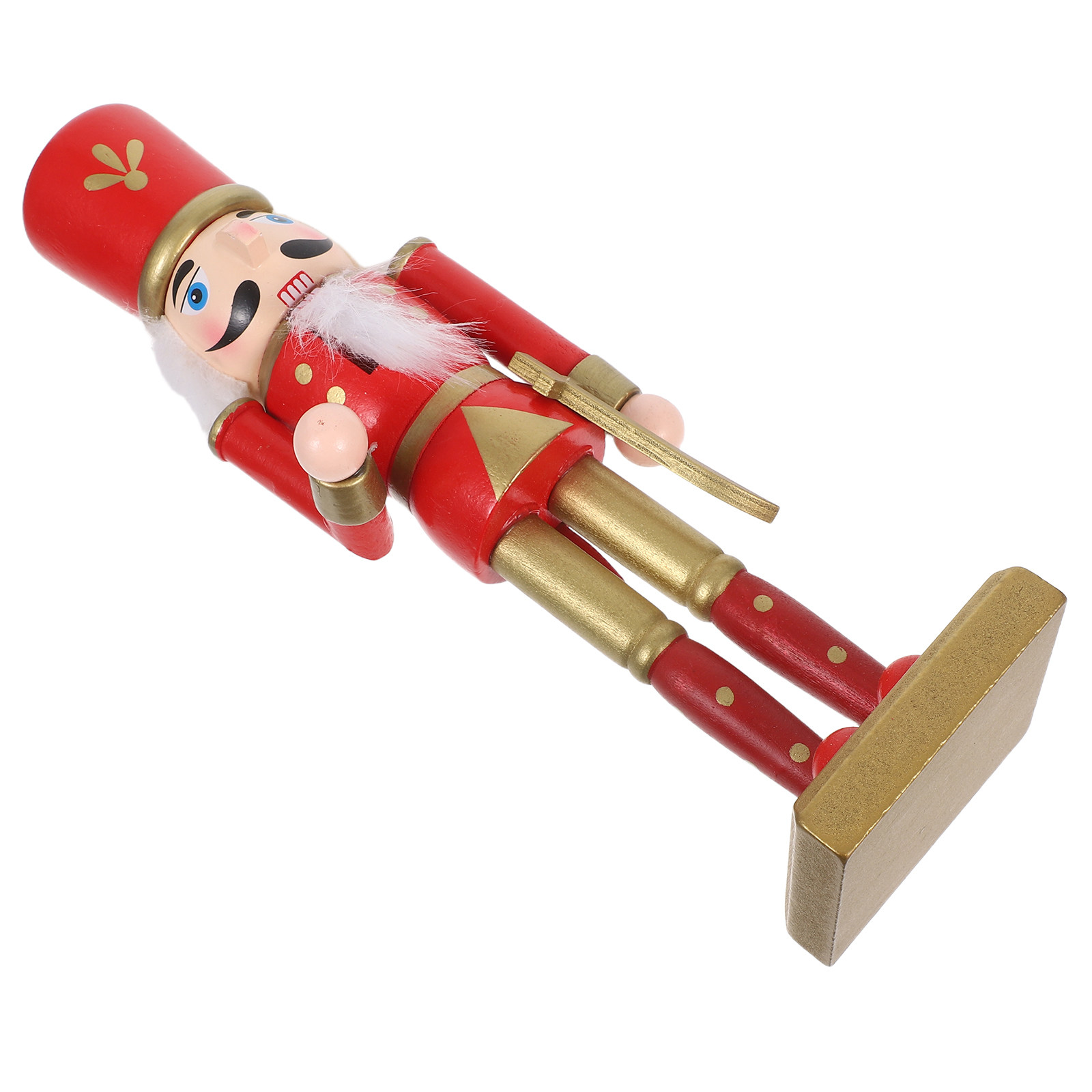 Nutcracker Figurine - ของตกแต่งคริสต์มาสรูปทหารนัทแครกเกอร์ โมเดลทหารนัทแครกเกอร์ไม้ ของตกแต่งขนาดเล็กสำหรับตั้งโต๊ะ