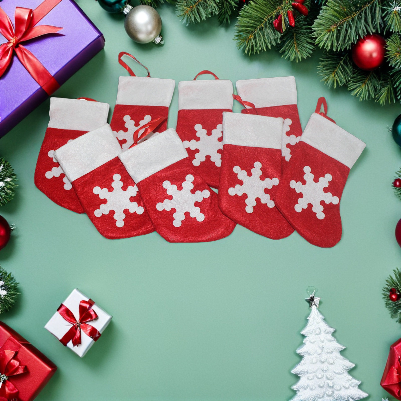 ถุงคริสต์มาสขนาดเล็ก 24 ชิ้น พ - Christmas Stocking Hanging บทวิจารณ์และราคา