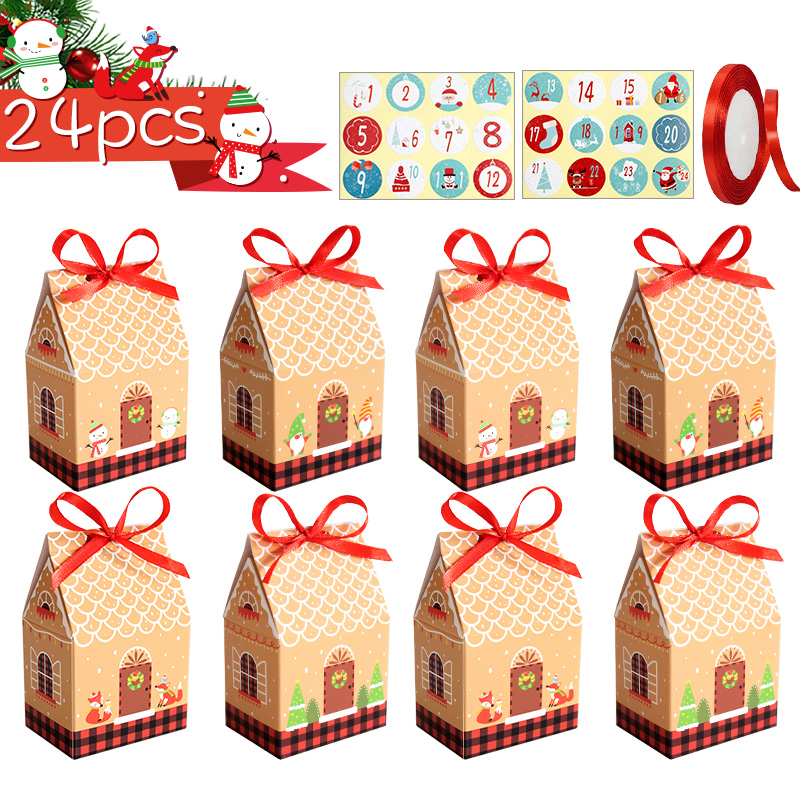 24 ชุดกล่องของขวัญรูปบ้านขนมปั - Advent Calendar Gift บทวิจารณ์และราคา