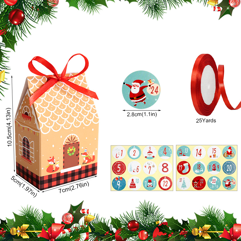 24 ชุดกล่องของขวัญรูปบ้านขนมปั - Advent Calendar Gift บทวิจารณ์และราคา