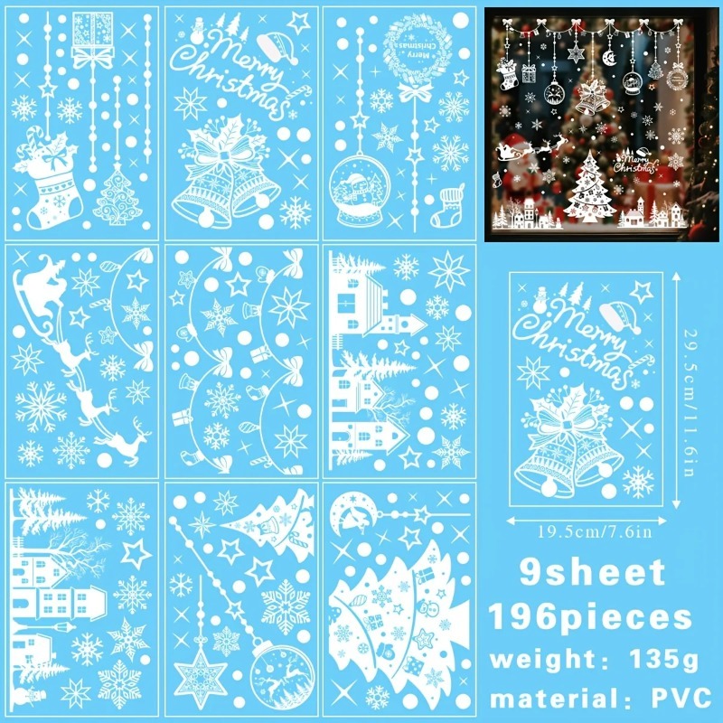 สติ๊กเกอร์ติดกระจกหน้าต่างลายค - Snowflake Window Decal บทวิจารณ์และราคา