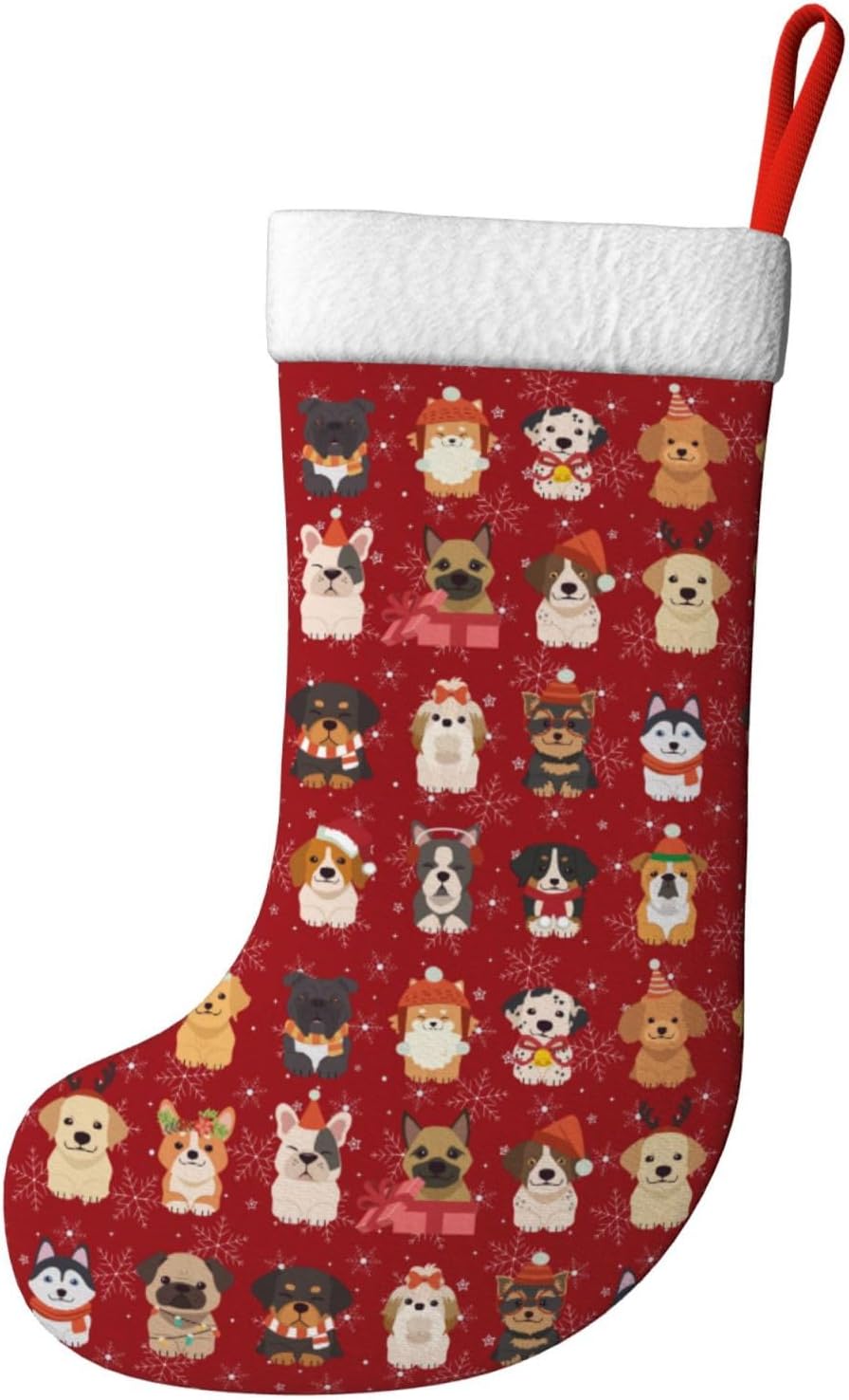 ถุงน่องคริสต์มาสลายสุนัขน่ารัก - Christmas Stocking Hanging บทวิจารณ์และราคา