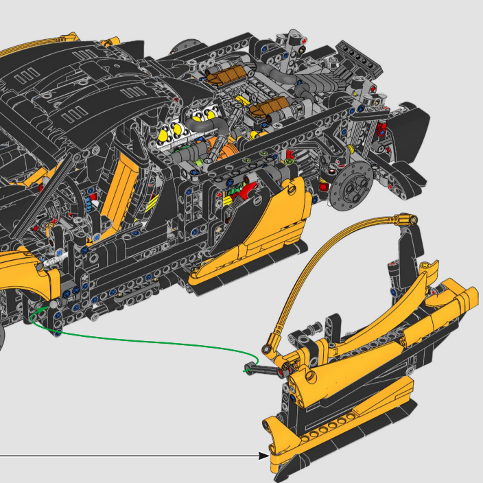 รถสปอร์ตสีเหลืองแบบประกอบเอง ข - Lego Set Technic บทวิจารณ์และราคา