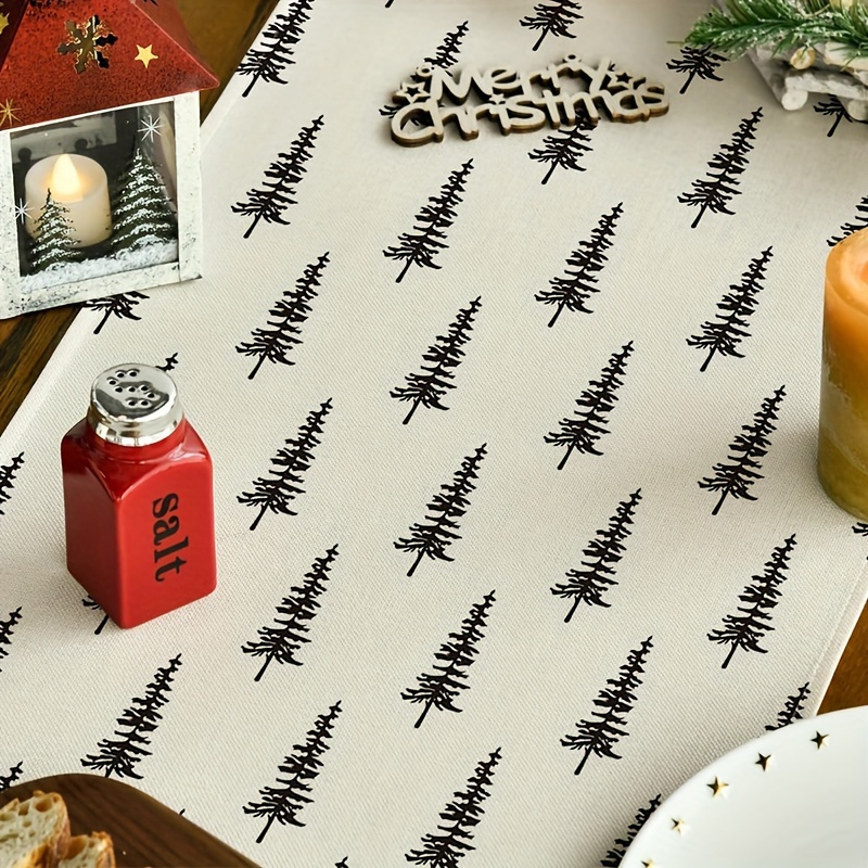ผ้าปูโต๊ะลายต้นคริสต์มาสเรียบง - Christmas Table Runner บทวิจารณ์และราคา