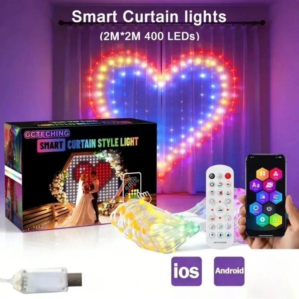 ไฟม่าน LED RGB อัจฉริยะ ควบคุม - Led Fairy String Lights บทวิจารณ์และราคา
