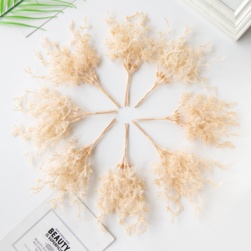 6ชิ้นพืชเทียมสีทองสีเงินปลอมสำ - Christmas Tree Artificial บทวิจารณ์และราคา