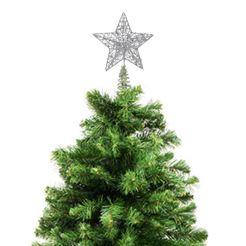 1 PC ทอง/เงิน/สีแดง/Blue Glitt - Star Tree Topper บทวิจารณ์และราคา