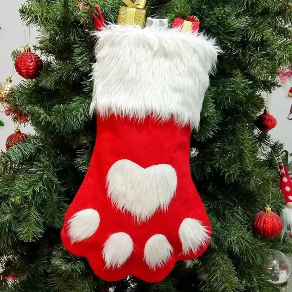 ถุงของขวัญคริสต์มาสทรงอุ้งเท้า - Christmas Stocking Hanging บทวิจารณ์และราคา