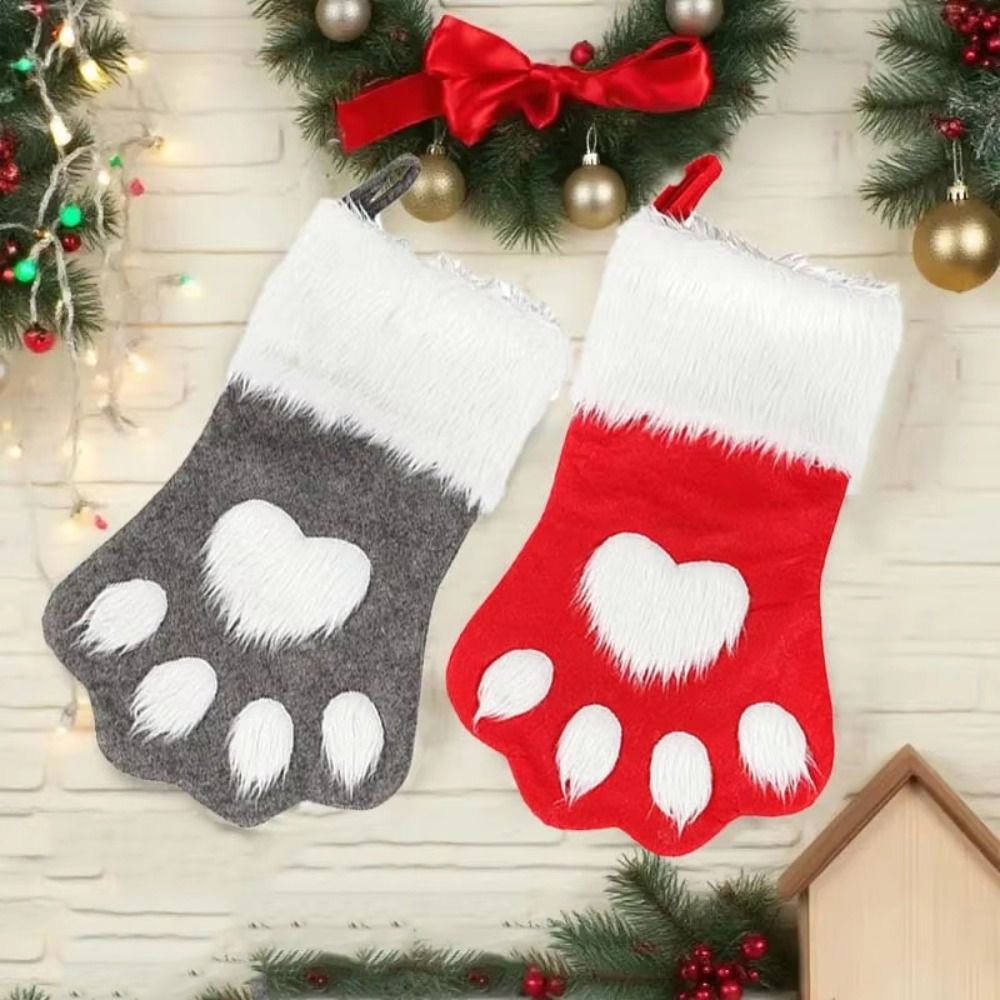 ถุงของขวัญคริสต์มาสทรงอุ้งเท้า - Christmas Stocking Hanging บทวิจารณ์และราคา