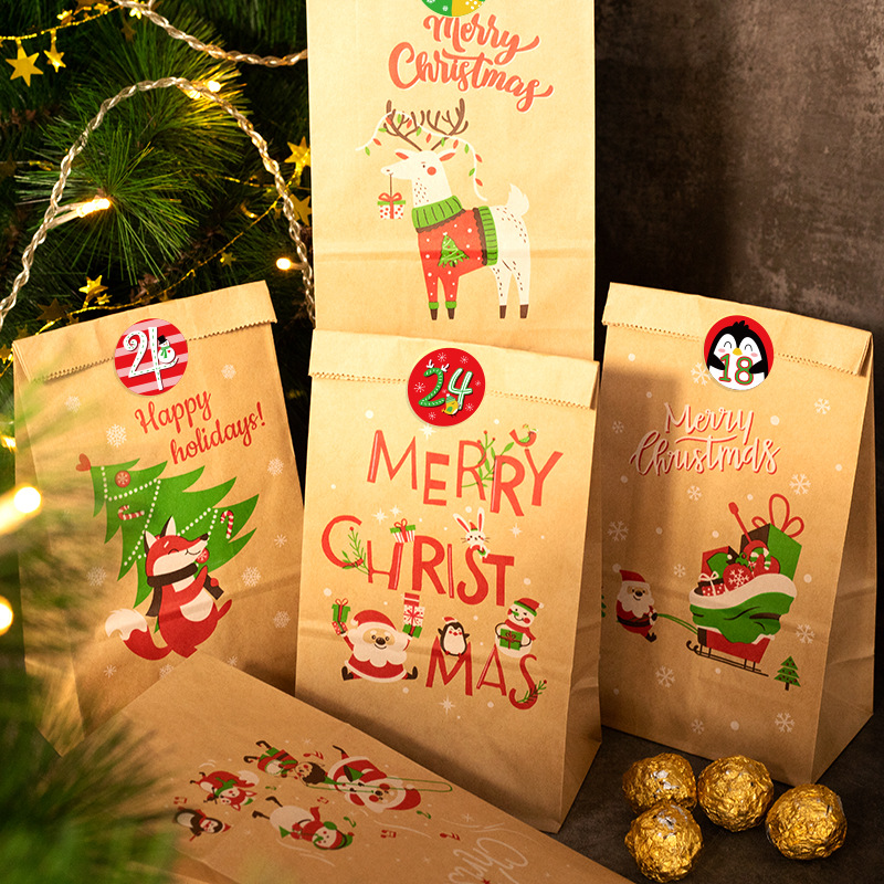 ถุงของขวัญคริสต์มาสถุงกระดาษคร - Advent Calendar Gift บทวิจารณ์และราคา