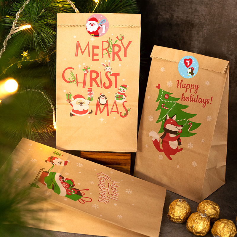 ถุงของขวัญคริสต์มาสถุงกระดาษคร - Advent Calendar Gift บทวิจารณ์และราคา